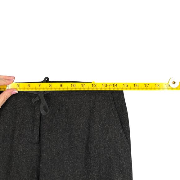 J.Crew Dark Grey Wool Drawstring Waist Side Pockets Wide-Leg Pants Size 2‎ - Picture 4 of 6